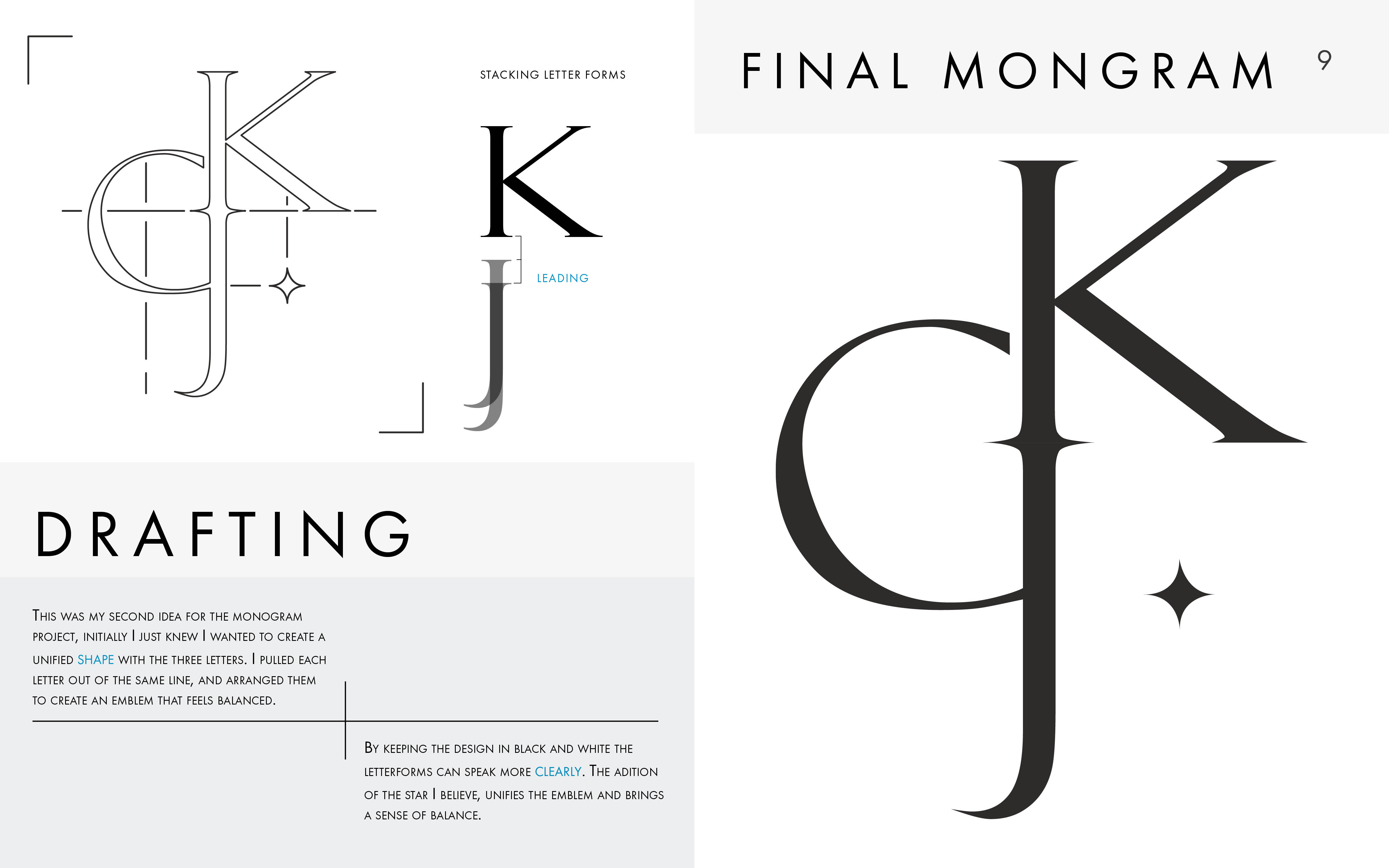 monogram book pages
